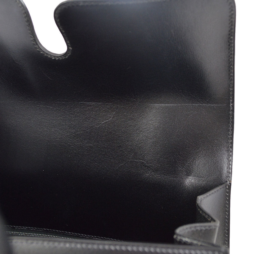 HERMES DRAG 2 37 Handbag Black Box Calf