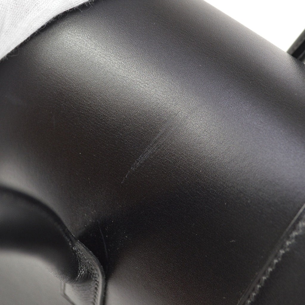 HERMES DRAG 2 37 Handbag Black Box Calf