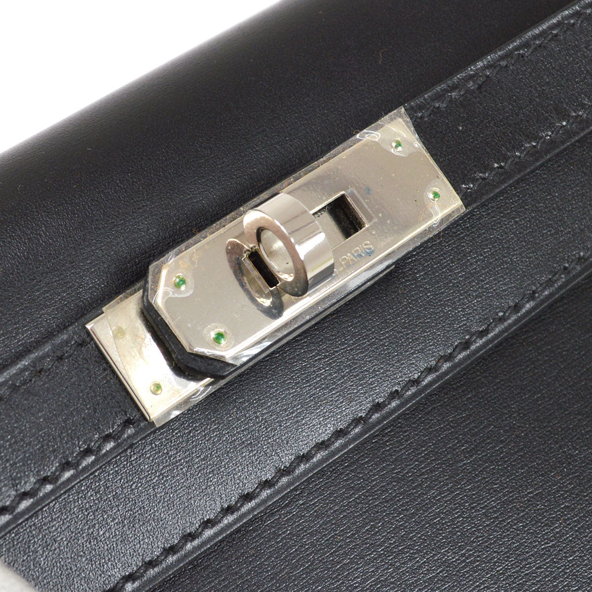 HERMES KELLY HERRAND Black Box calf