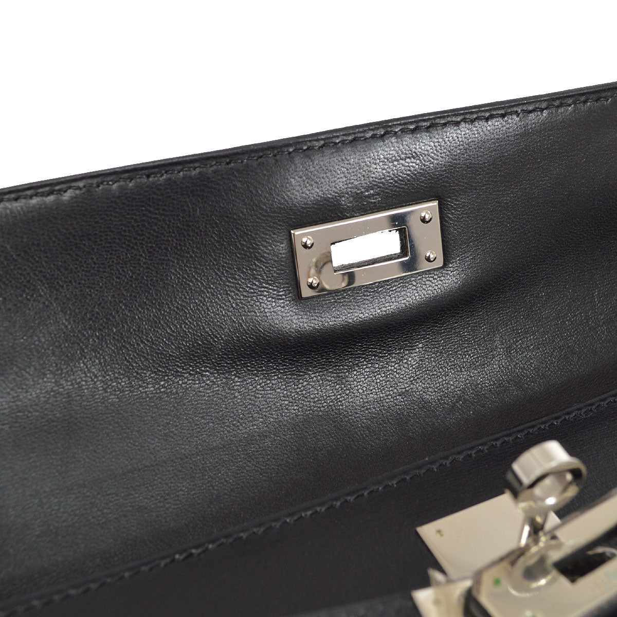 HERMES KELLY HERRAND Black Box calf