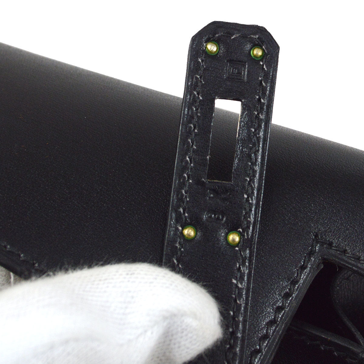 HERMES KELLY HERRAND Black Box calf