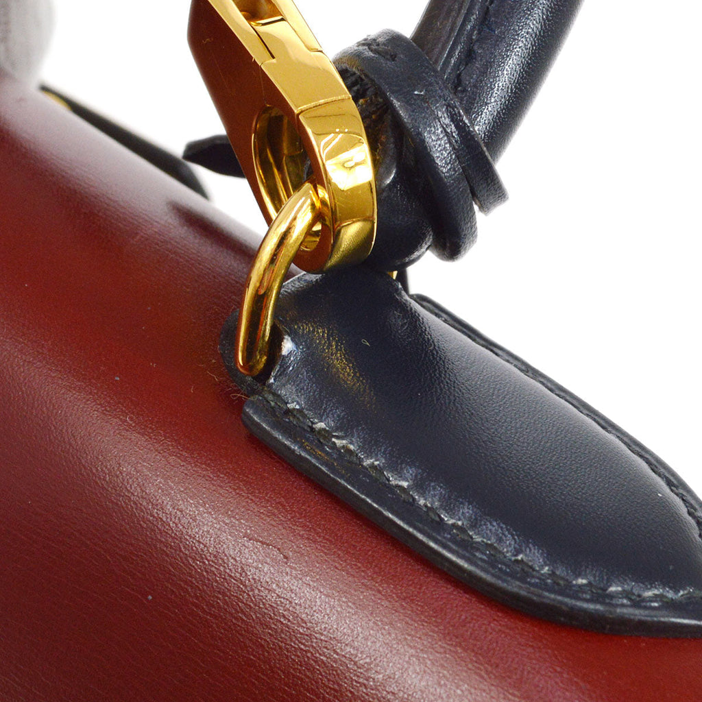 HERMES KELLY 28 SELLIER Tricolor Box calf