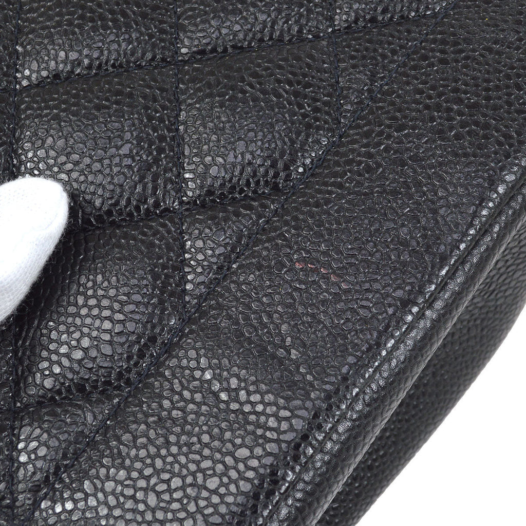 CHANEL 1994-1996 Diana Flap Medium Black Caviar 73182