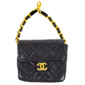 CHANEL Classic Flap Micro Charm Black Lambskin 63555