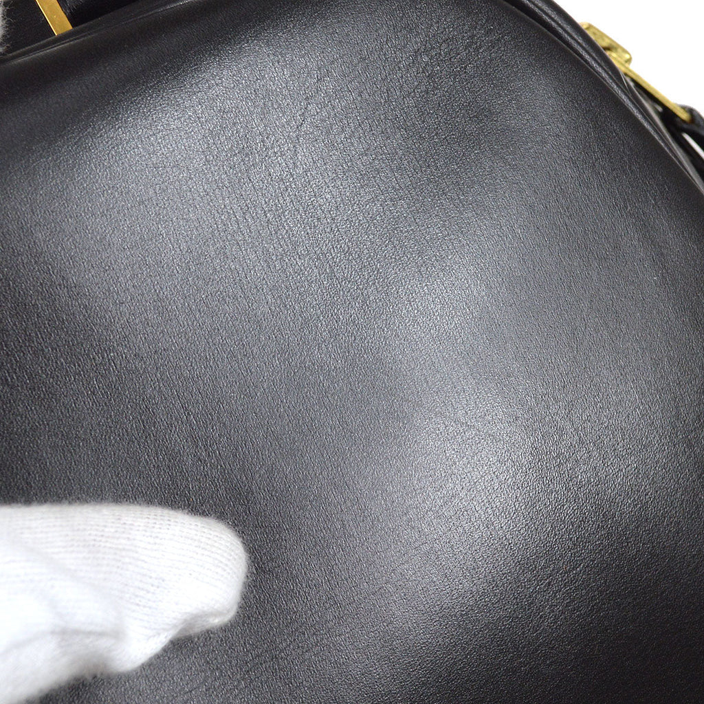 HERMES Handbag Black Box Calf
