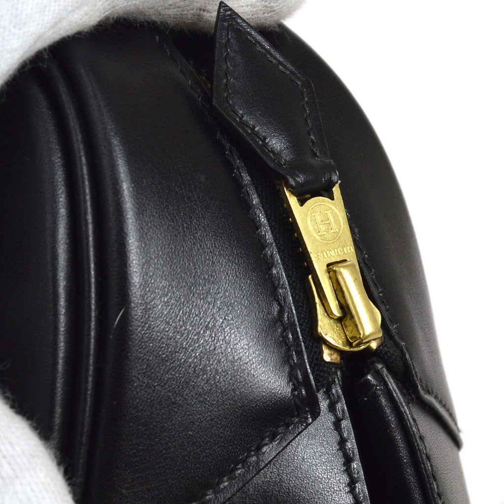 HERMES Handbag Black Box Calf