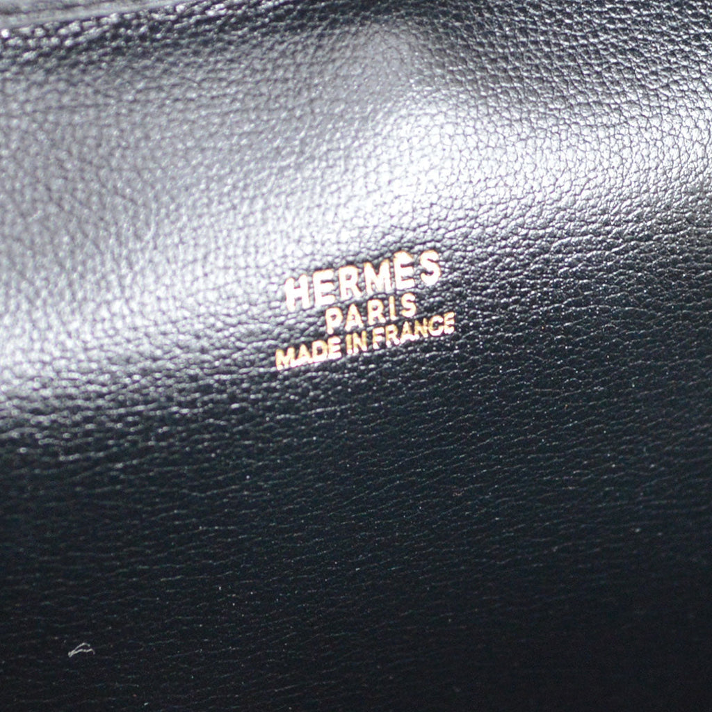 HERMES Handbag Black Box Calf