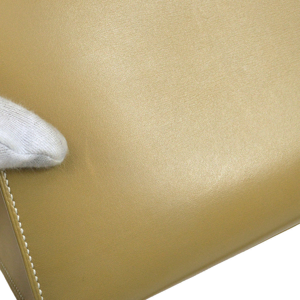 HERMES KELLY 32 SELLIER Beige Box Calf