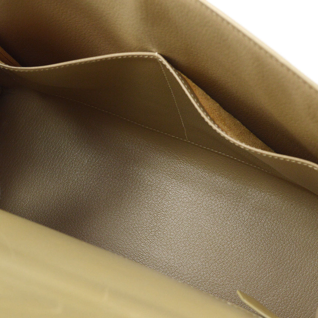HERMES KELLY 32 SELLIER Beige Box Calf