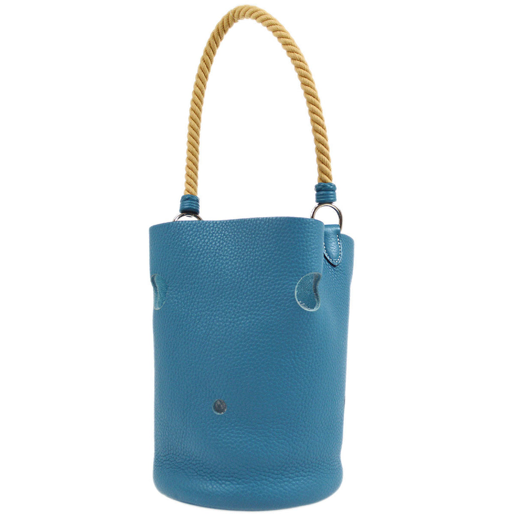 HERMES 2005 MANGEOIRE PM Blue Jean Taurillon Clemence