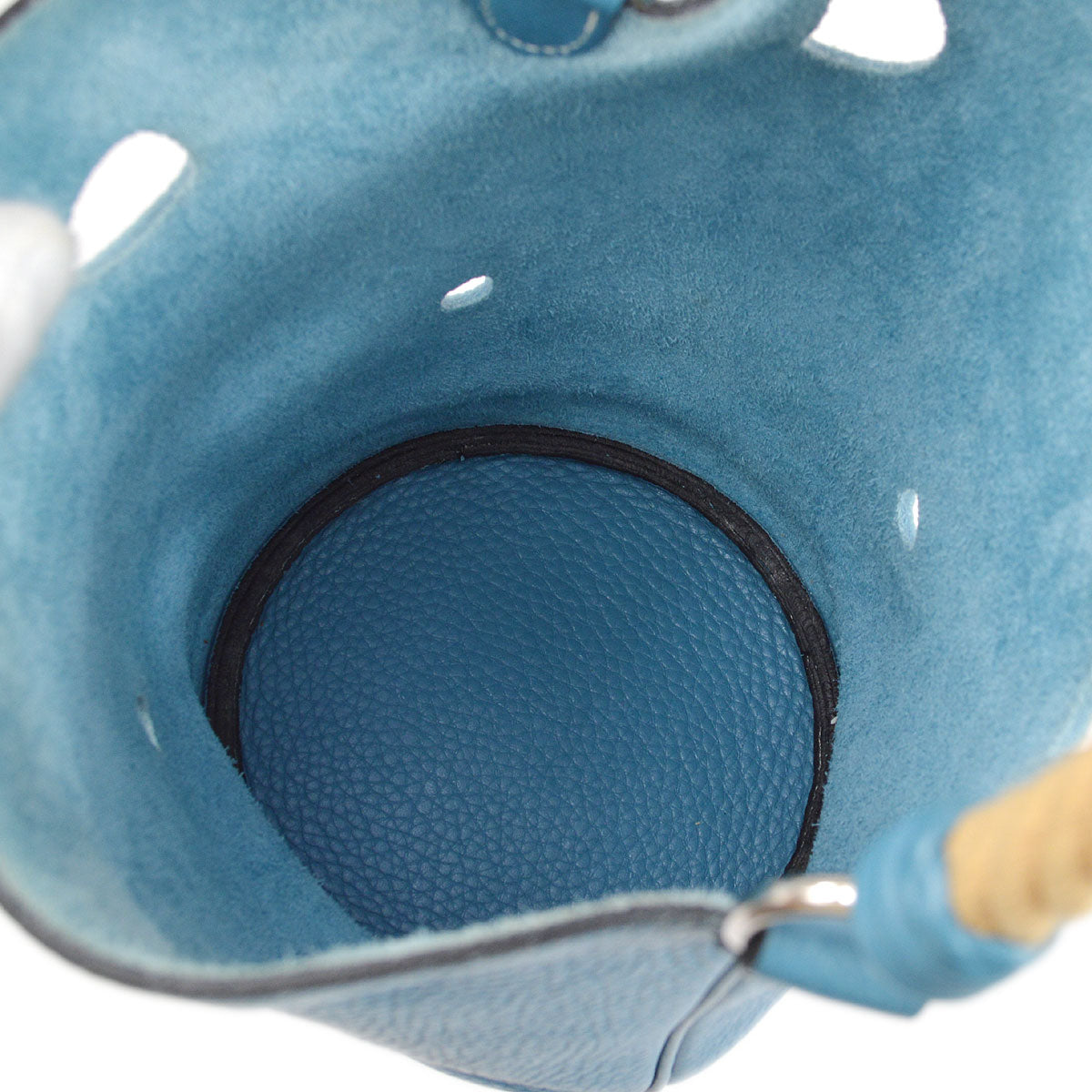 HERMES 2005 MANGEOIRE PM Blue Jean Taurillon Clemence