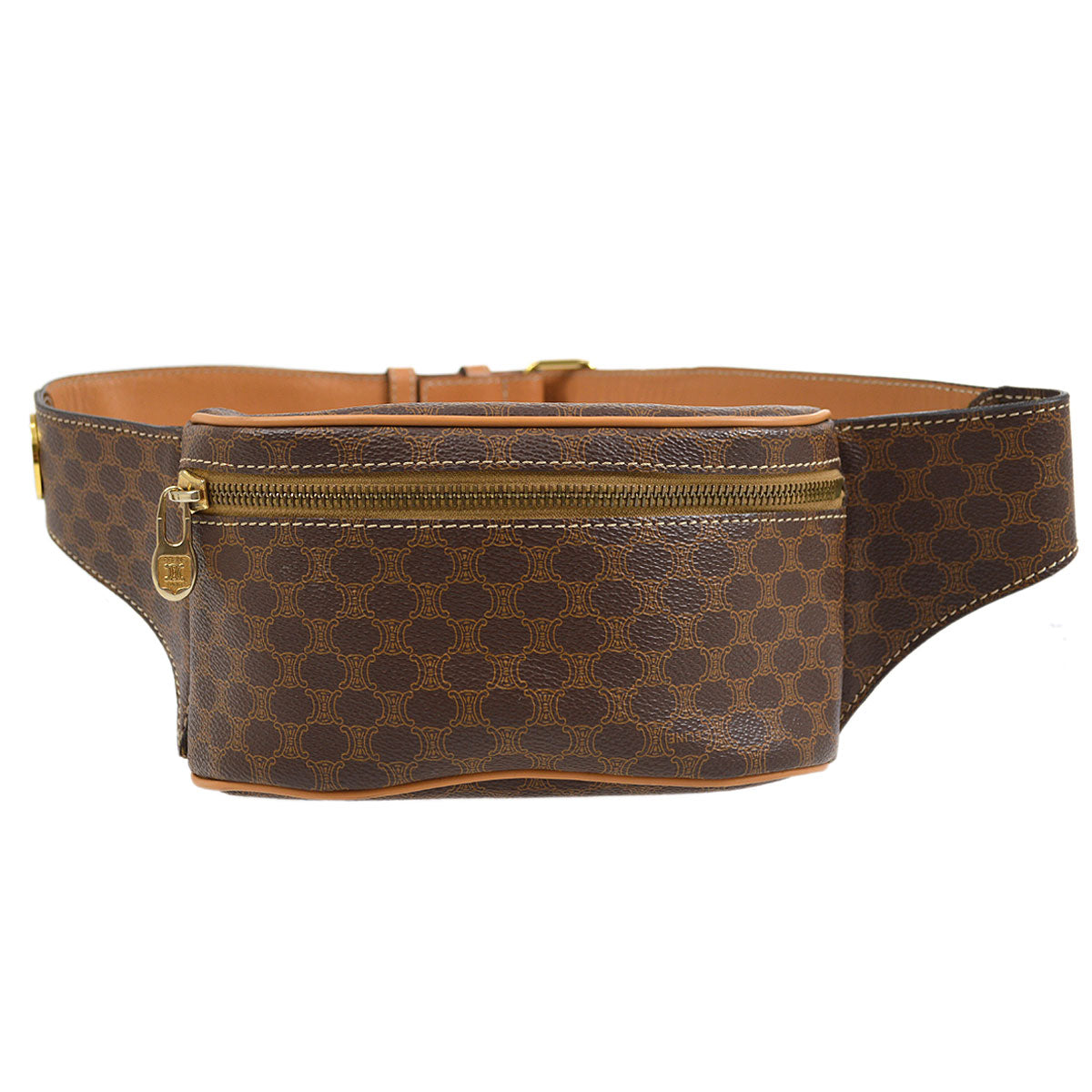 CELINE M11 Macadam Bum Bag Brown