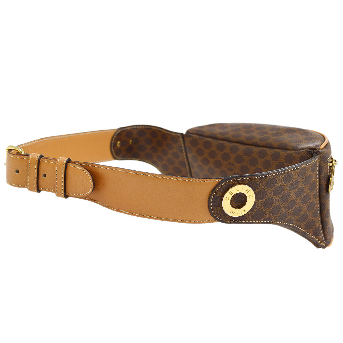 CELINE M11 Macadam Bum Bag Brown