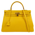 HERMES 1999 KELLY 35 retourne Jaune Courchevel