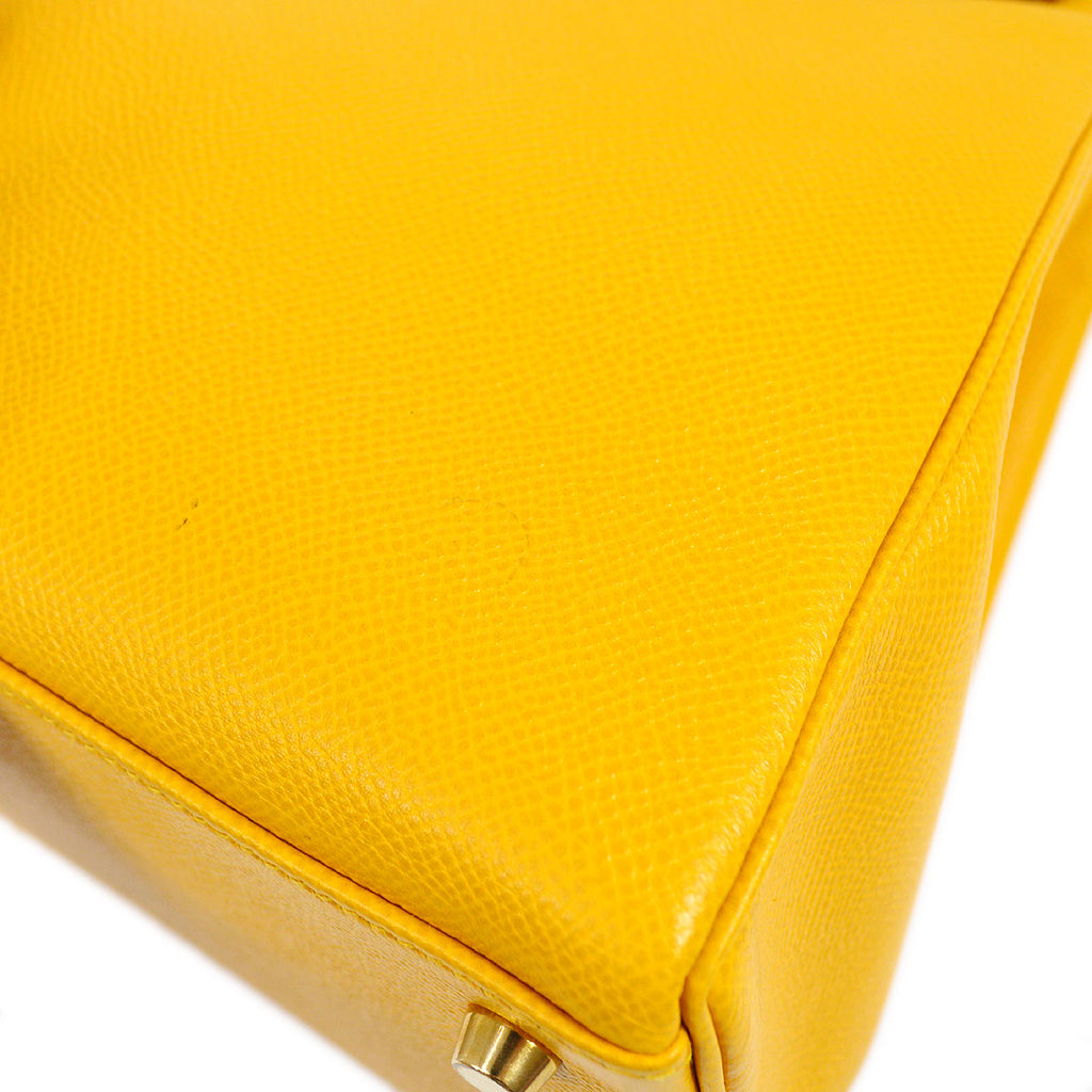 HERMES 1999 KELLY 35 retourne Jaune Courchevel