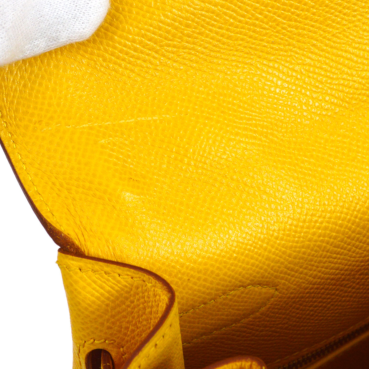 HERMES 1999 KELLY 35 retourne Jaune Courchevel