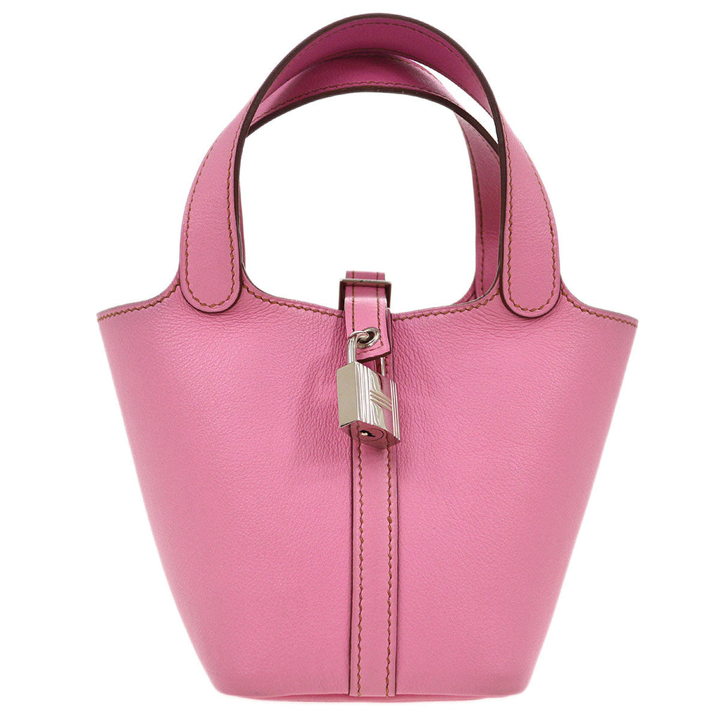 HERMES * 2010 Picotin Lock 12 Pink Veau Swift