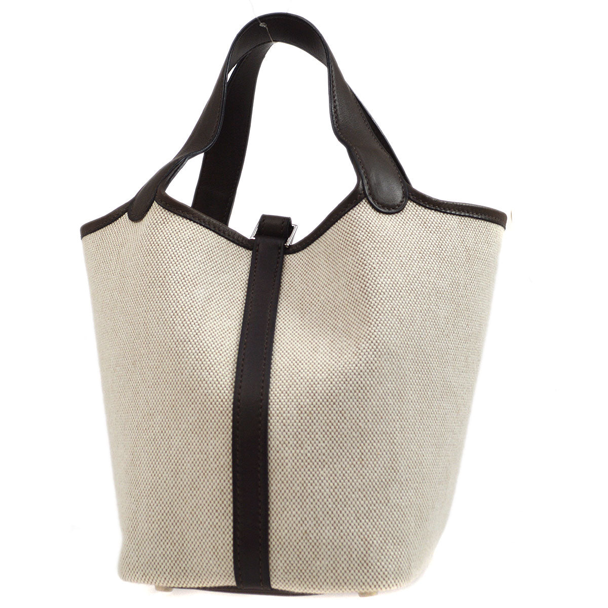 HERMES 2004 Picotin 18 Toile H Barenia Beige