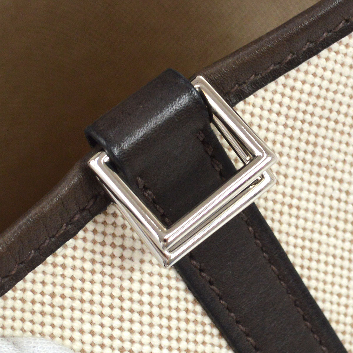 HERMES 2004 Picotin 18 Toile H Barenia Beige