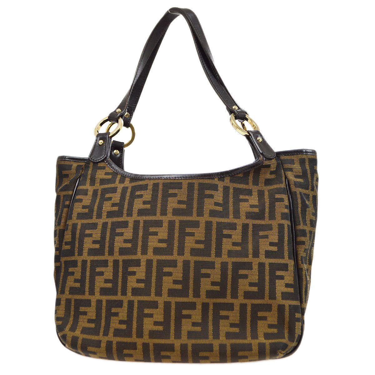 FENDI 2000s Zucca Tote Bag Brown