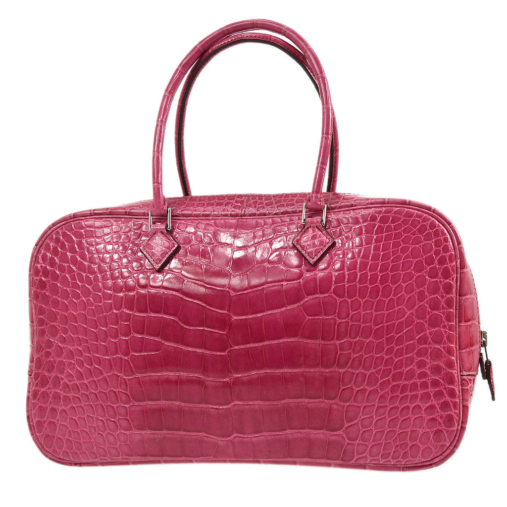 HERMES * 2006 PLUME ELAN 28 Alligator Fuchsia