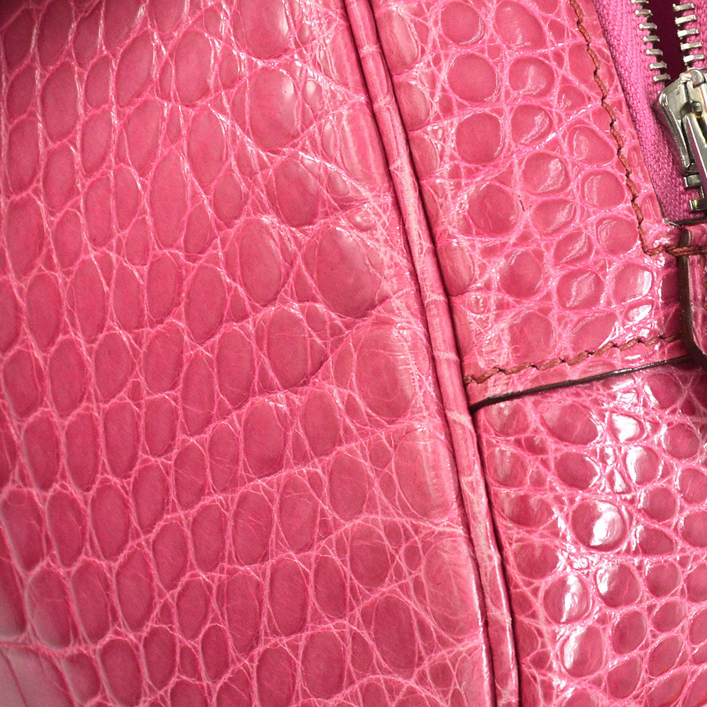 HERMES * 2006 PLUME ELAN 28 Alligator Fuchsia