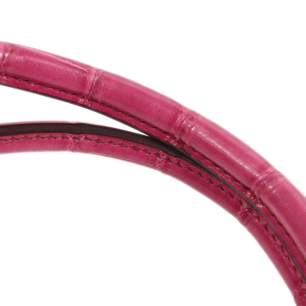 HERMES * 2006 PLUME ELAN 28 Alligator Fuchsia