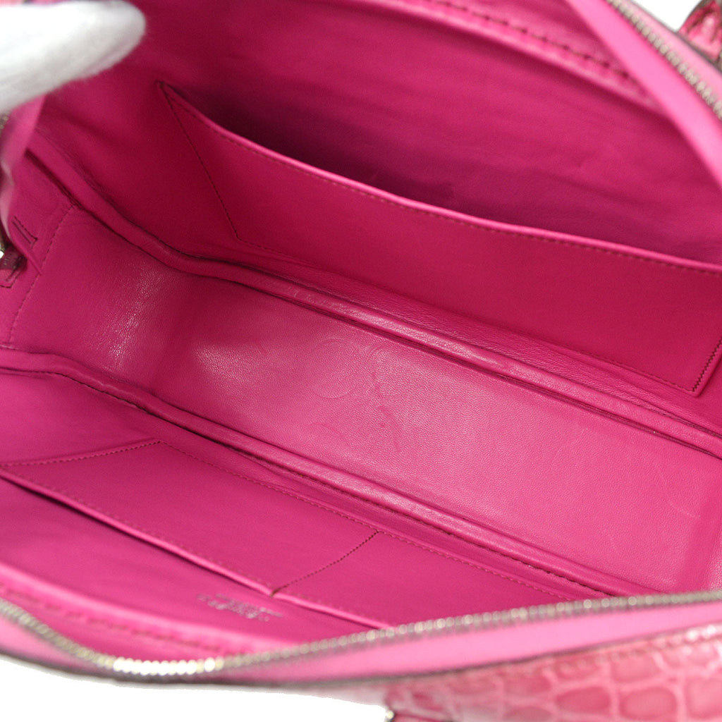 HERMES * 2006 PLUME ELAN 28 Alligator Fuchsia