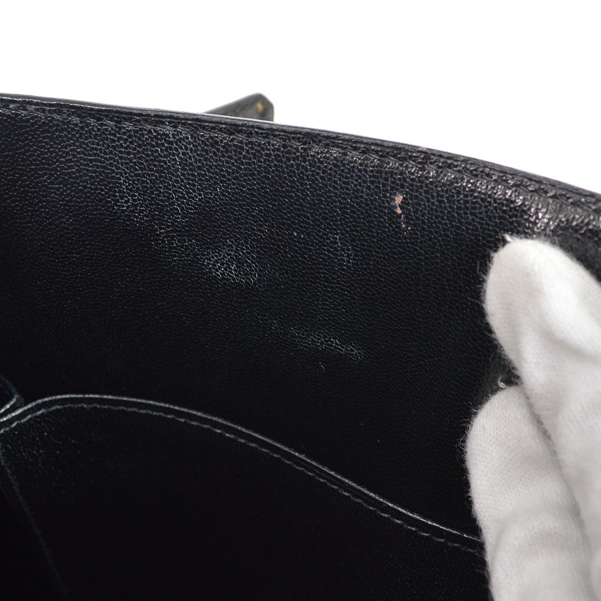 HERMES * 1997 KELLY 32 SELLIER Black Porosus