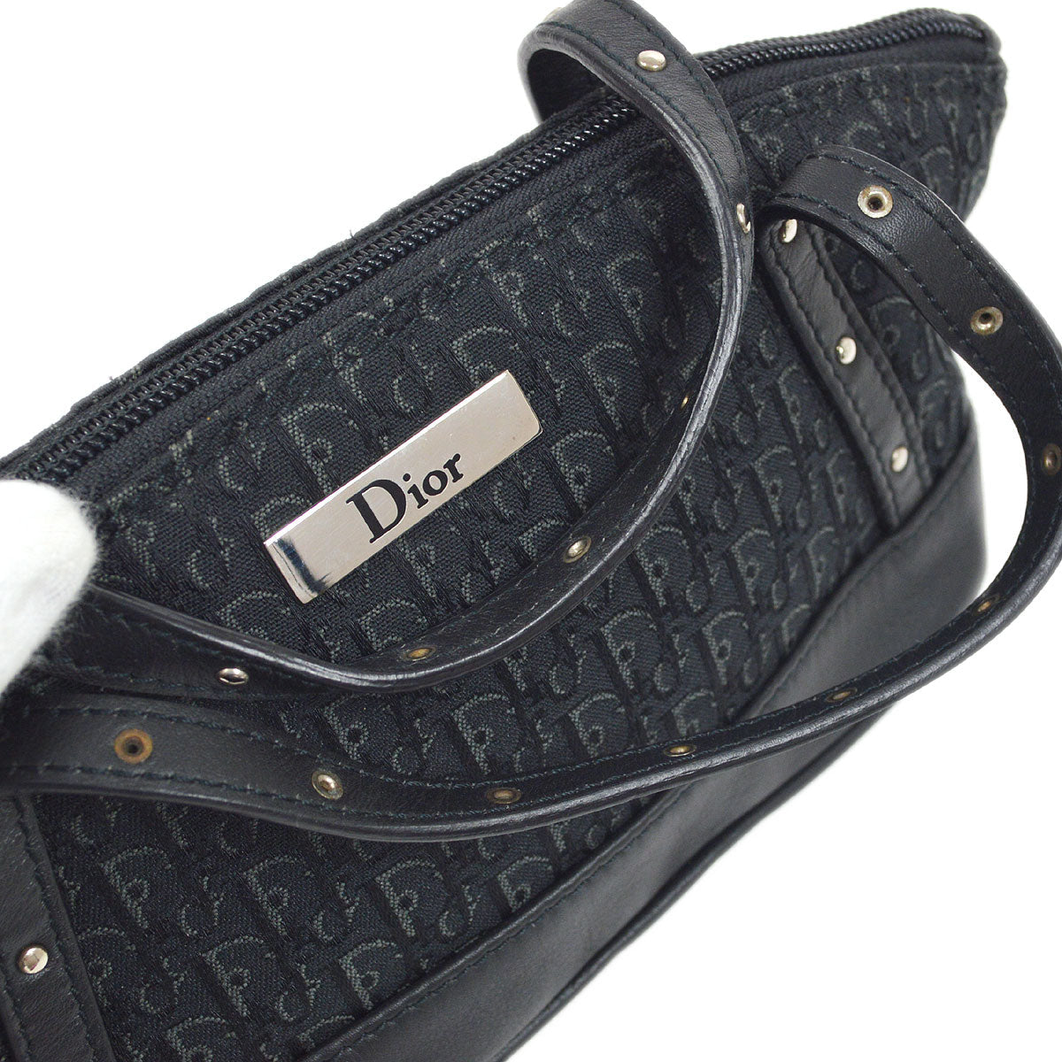 Christian Dior 2003 Street Chic Trotter Handbag Black