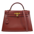 HERMES * 2001 KELLY 32 SELLIER Chamonix Rouge H