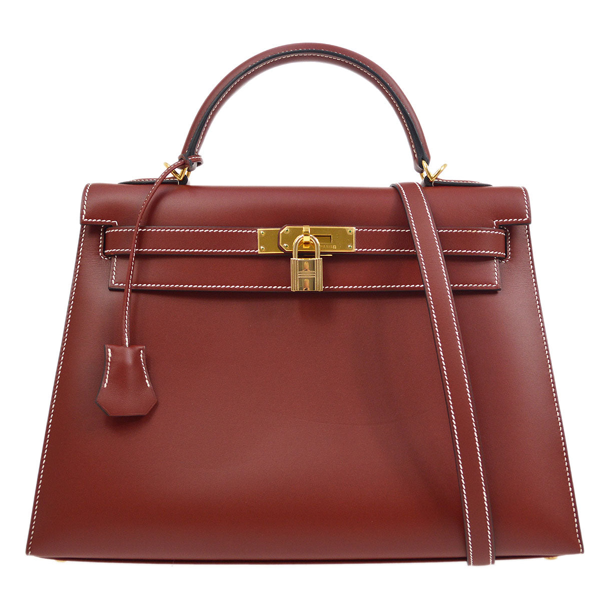 HERMES * 2001 KELLY 32 SELLIER Chamonix Rouge H