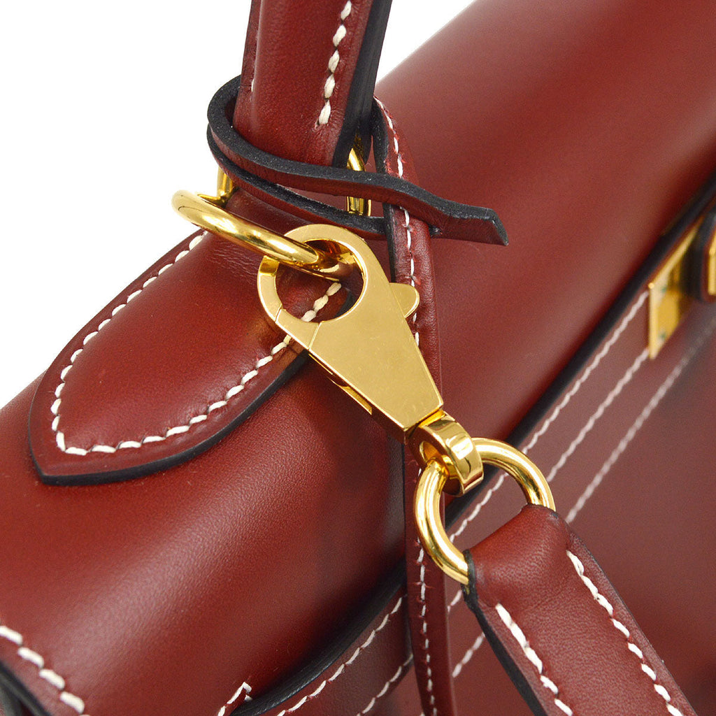 HERMES * 2001 KELLY 32 SELLIER Chamonix Rouge H