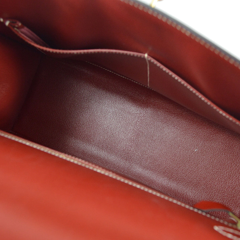HERMES * 2001 KELLY 32 SELLIER Chamonix Rouge H