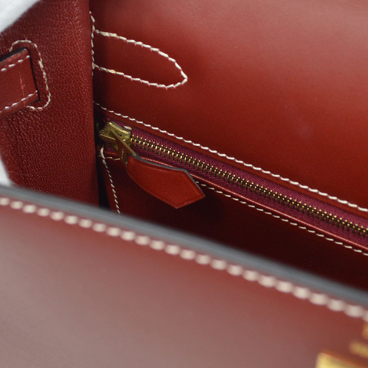HERMES * 2001 KELLY 32 SELLIER Chamonix Rouge H