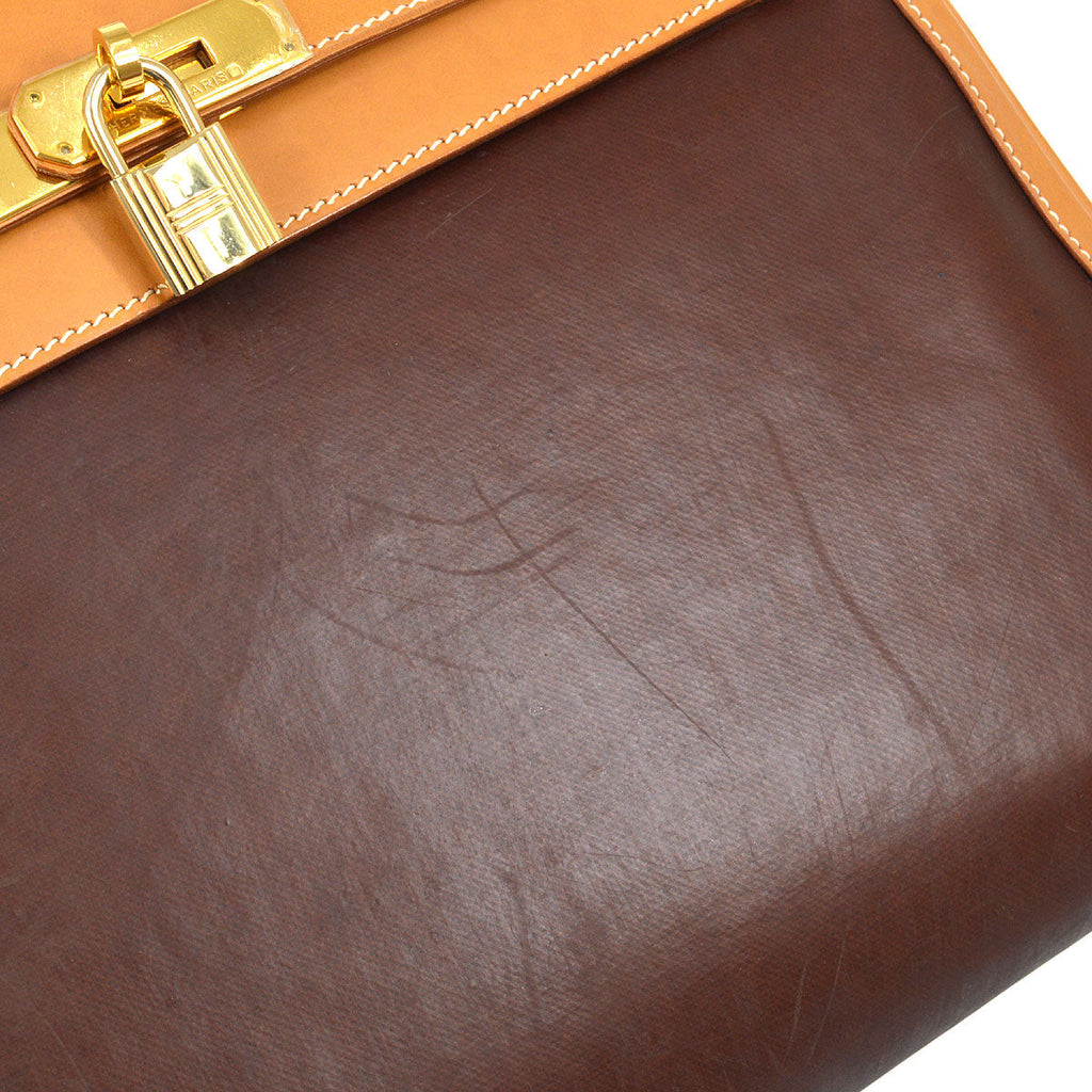 HERMES * 1999 KELLY 32 RETOURNE Natural Vache Amazonia