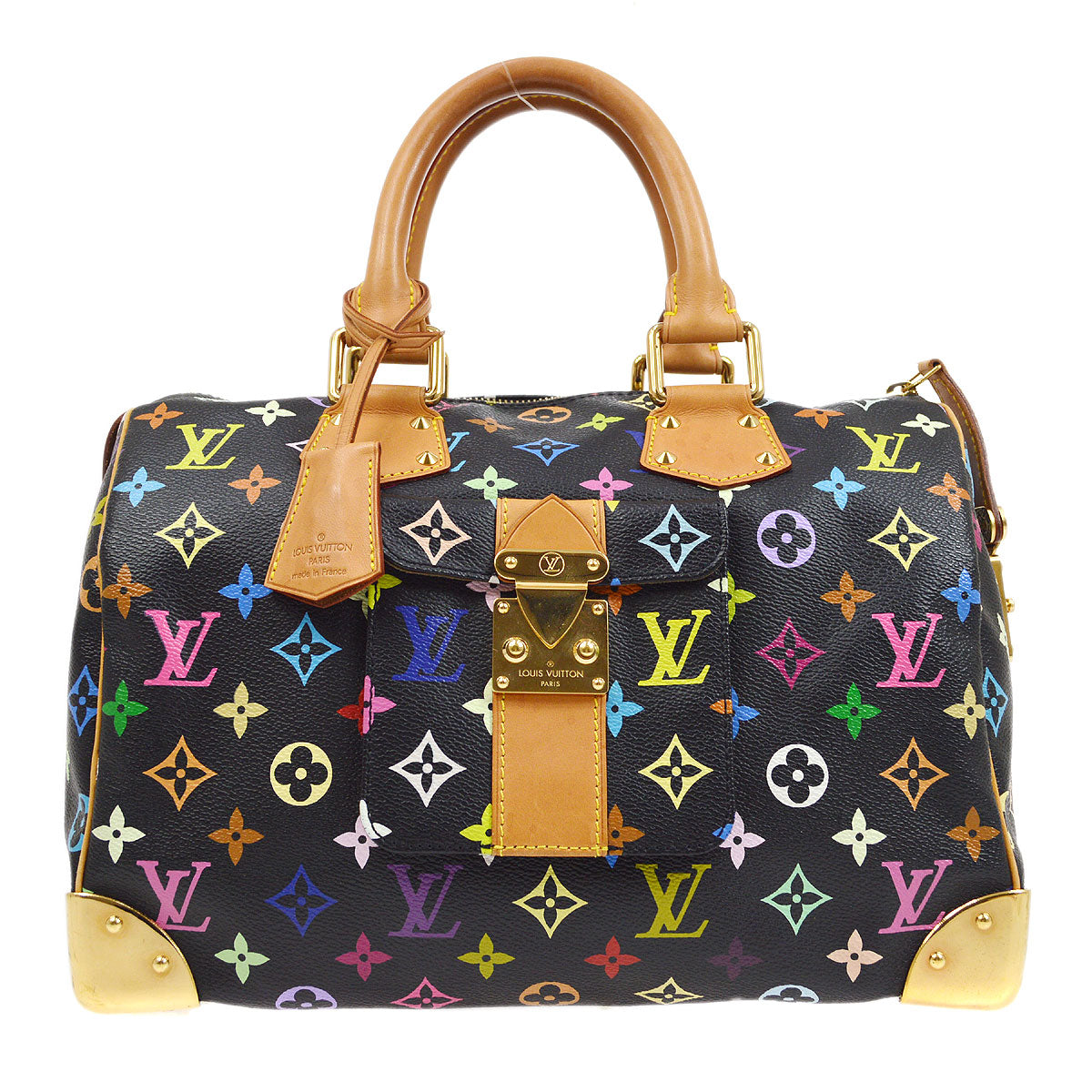LOUIS VUITTON SPEEDY 30 HANDBAG MONOGRAM MULTICOLOR