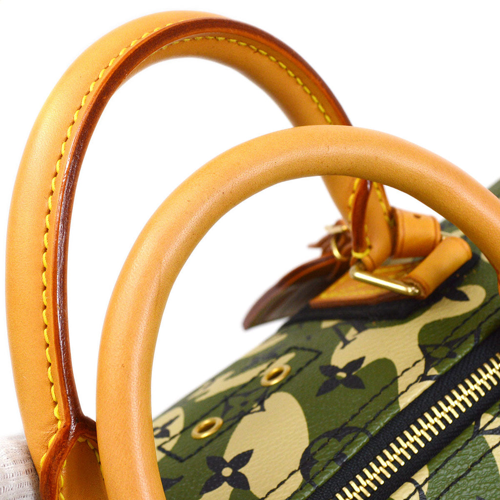 LOUIS VUITTON SPEEDY 35 HANDBAG GREEN MONOGRAMOUFLAGE