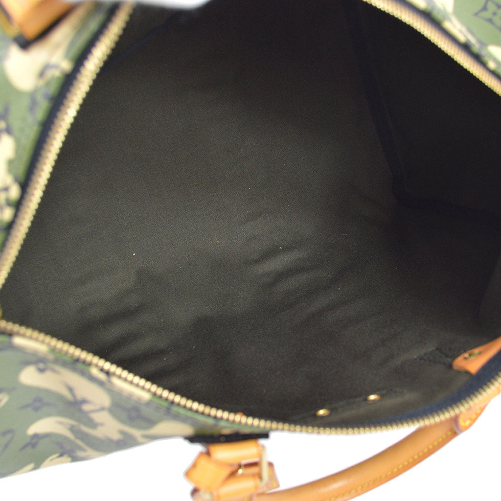 LOUIS VUITTON SPEEDY 35 HANDBAG GREEN MONOGRAMOUFLAGE