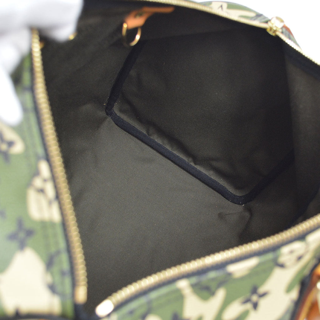 LOUIS VUITTON SPEEDY 35 HANDBAG GREEN MONOGRAMOUFLAGE