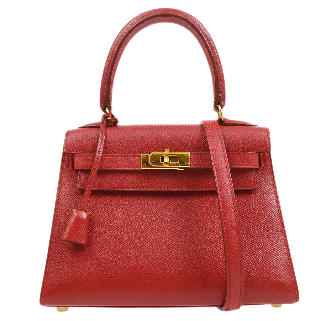 HERMES * 1999 KELLY 20 SELLIER Rouge Vif Courchevel