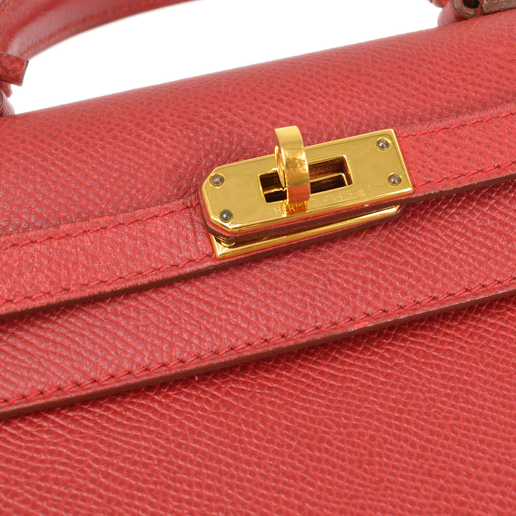 HERMES * 1999 KELLY 20 SELLIER Rouge Vif Courchevel