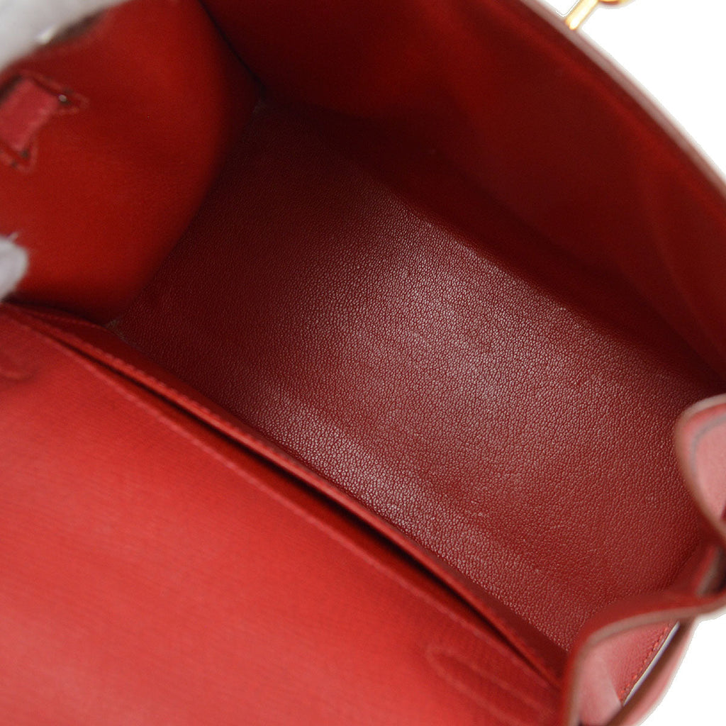 HERMES * 1999 KELLY 20 SELLIER Rouge Vif Courchevel