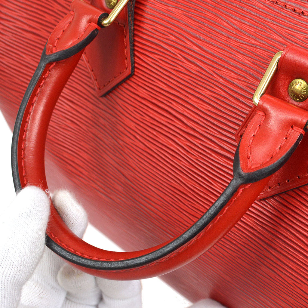 LOUIS VUITTON SPEEDY 25 HANDBAG RED EPI