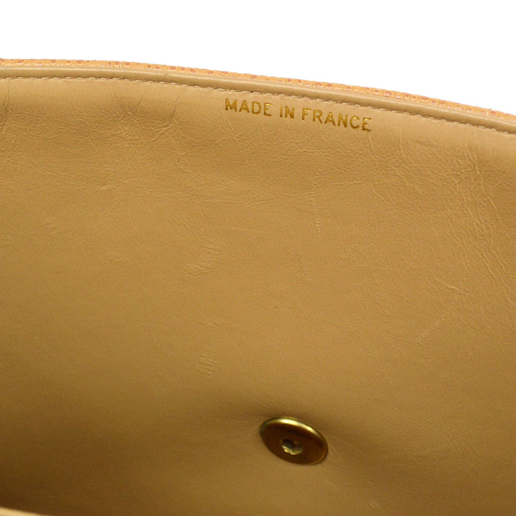 CHANEL 1994-1996 Vertical Classic Flap Jumbo Beige Caviar 53759