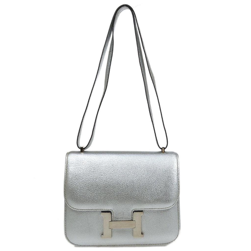 HERMES 2004 CONSTANCE 18 Silver Chevre