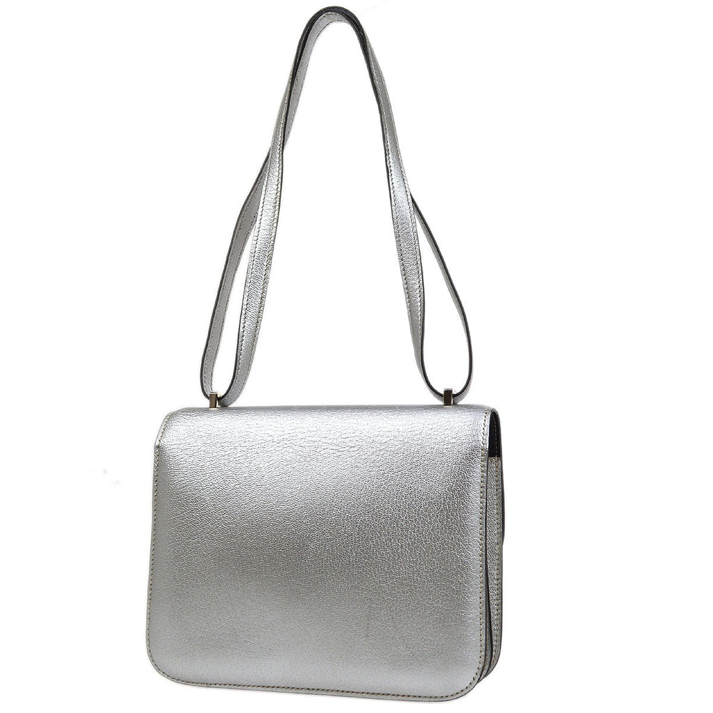 HERMES 2004 CONSTANCE 18 Silver Chevre