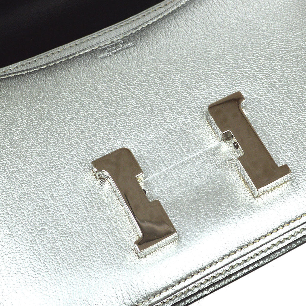 HERMES 2004 CONSTANCE 18 Silver Chevre