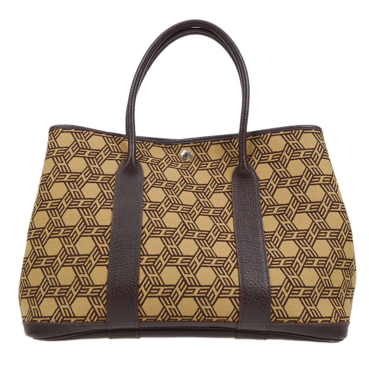 HERMES 2007 GARDEN PARTY 36 Toile So H Buffalo Brown