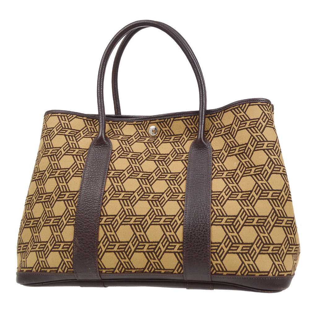 HERMES 2007 GARDEN PARTY 36 Toile So H Buffalo Brown